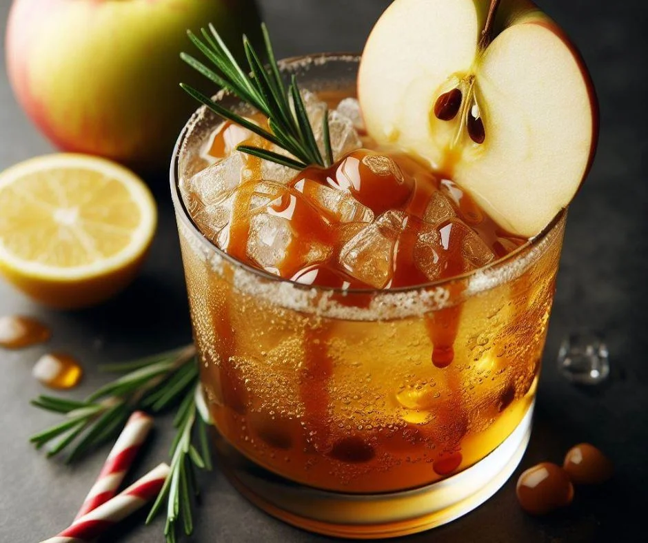 Caramel Apple Bourbon Fizz