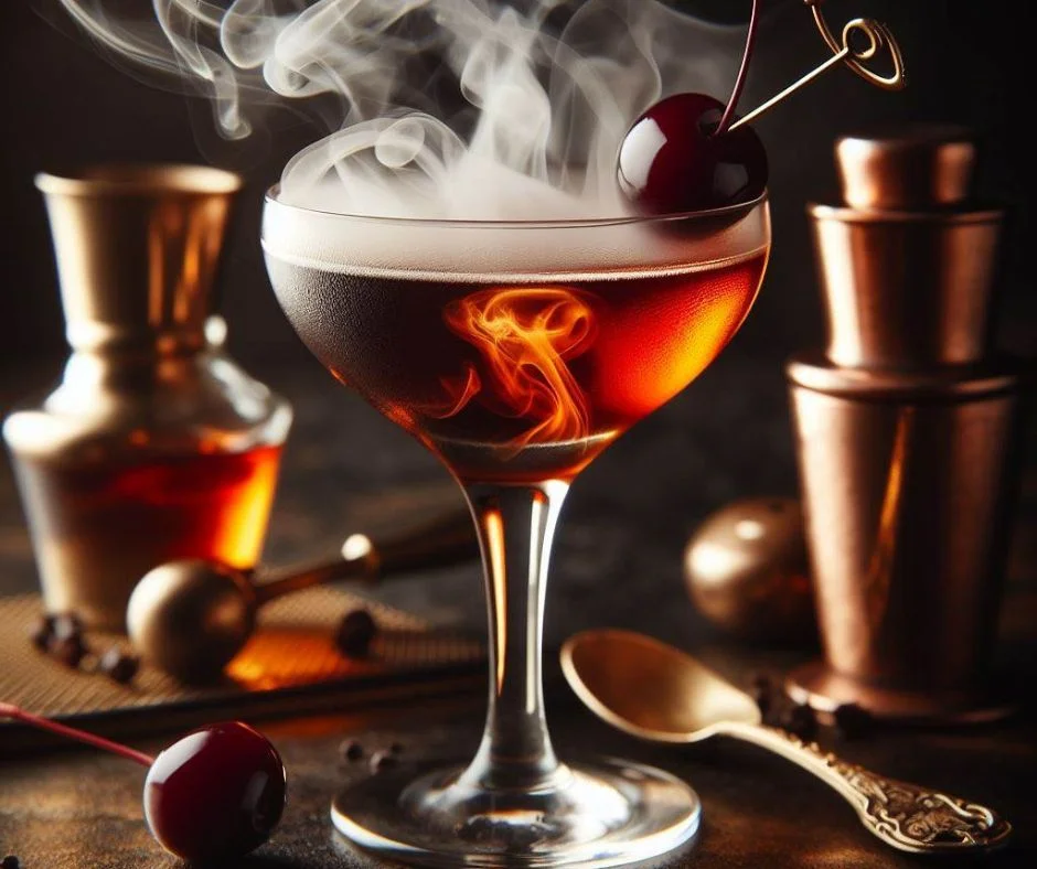 Smoked Cherry Manhattan