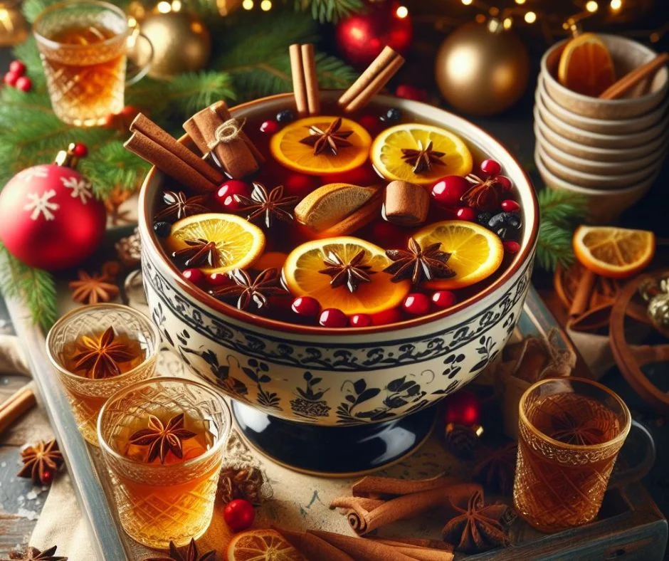 Bourbon Christmas Party Punch: Festive Cheer In A Cup