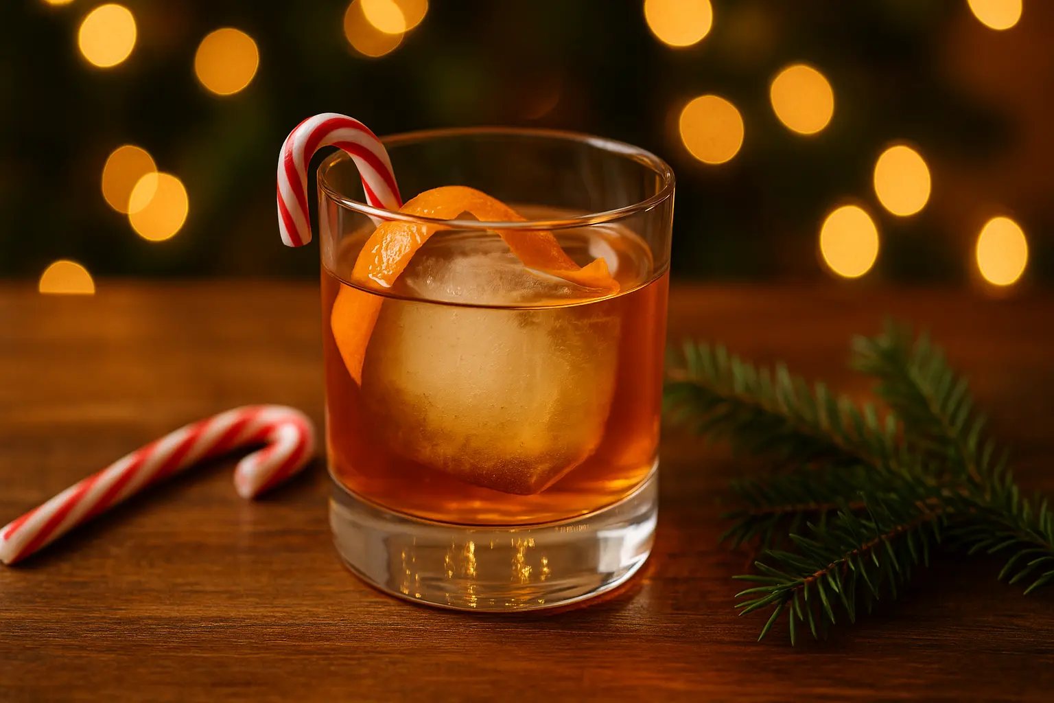 Easy Peppermint Old Fashioned